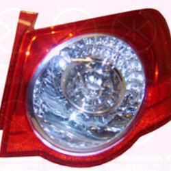 Tail Light Assembly, LED, with bulb holder, white/red, Left, Outer section, 3C5 945 095C (VW), 3C5 945 095H (VW)