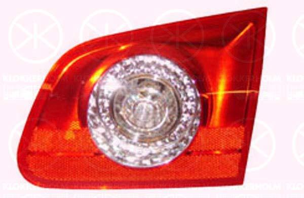 Tail Light Assembly, with bulb holder, white/red, Left, Inner Section, 3C9 945 093 (VW)