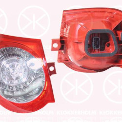 Tail Light Assembly, with bulb holder, white/red, Left, Outer section, LED, 3C9 945 095 (VW), 3C9 945 095N (VW), 3C9945095C (VW)