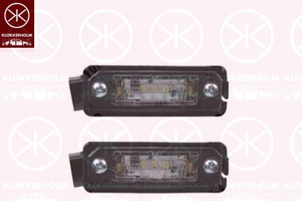 Licence Plate Light, LED, both sides, Set, Quantity: 2, 3C5 943 021 (VW), 3C5943021 (VW)