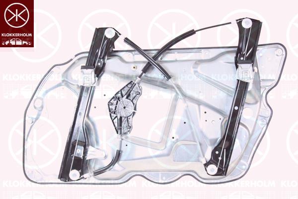 Window Regulator, 4/5-drs, without electric motor, Electric, Left Front, with bolted-on plate, 3C1 837 461 F (VW), 3C1 837 461 G (VW), 3C1 837 461 H (VW)