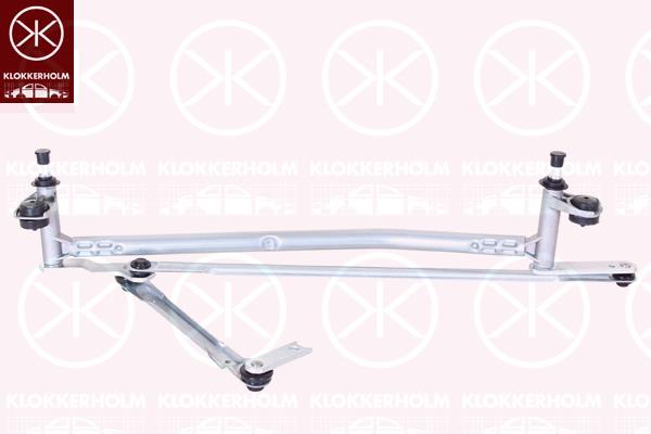 Wiper Linkage, Front, Set, for left-hand drive vehicles, 3C1 955 601 (AUDI), 3C1955601 (VW), 3C1955601A (VW)