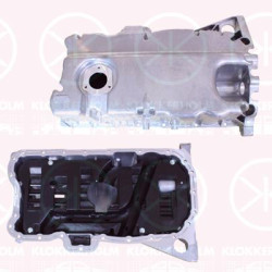 Oil Sump, with bore for oil-level sensor, Aluminium, 03H 103 601J (SKODA), 03H 103 601J (SEAT), 03H103601A (VW), 03H103601J (VW)