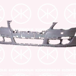 Bumper, w/primer, Front, with hole(s) for washer nozzle, 3C0 807 217E GRU (VW)