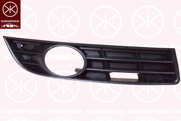 Ventilation Grilles, bumper, Right Front, with hole(s) for fog lights, Outer section, 3C0 853 666A 9B9 (VW)