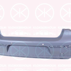 Bumper, Rear, w/primer, with hole(s) for parking distance control, Number of bores: 4, 3C5 807 417P GRU (VW), 3C5807417 GRU (VW)