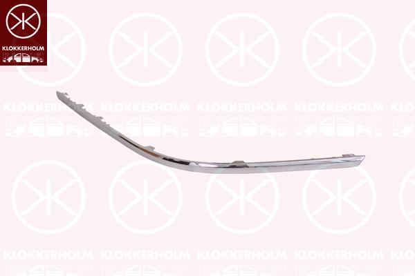 Trim/Protection Strip, bumper, chrome, Left Rear, 3C5 807 459A 2ZZ (VW)