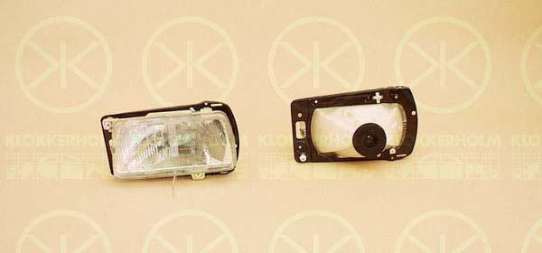 Headlight, H4, for vehicles without headlight levelling, Depo, Right, Illuminance [lx]: 17.5, 165 941 018K (VW), 165941106C (VW), 166-941-018 (VW), 166941106 (VW)