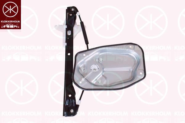 Window Regulator, without electric motor, Electric, Left Rear, 1K5 839 461 (VW)