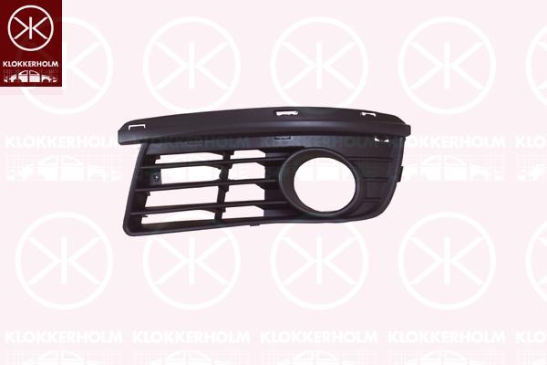 Ventilation Grilles, bumper, black, Left Front, with hole(s) for fog lights, 1K0 853 665K 9B9 (VW), 1K0 854 661K (VW)