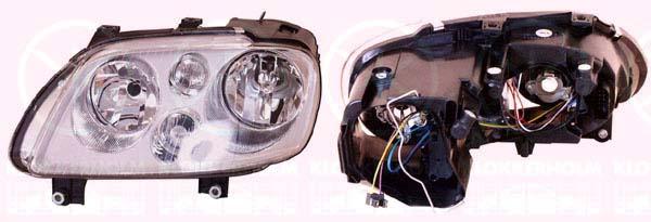 Headlight, H7/H7, with motor for headlamp levelling, T.Y.C, Left, Illuminance [lx]: 17.5, 1T0 941 005D (VW), 1T0 941 005F (VW), 1T0 941 005M (VW), 1T0 941 005R (VW)