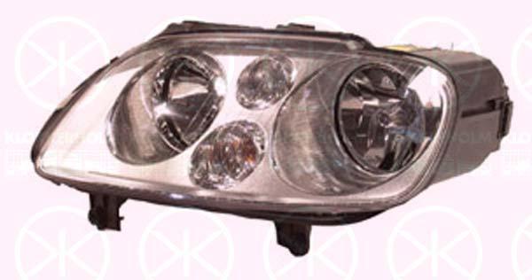 Headlight, H7/H7, with motor for headlamp levelling, AL, Right, Illuminance [lx]: 25, 1T0 941 006D (VW), 1T0 941 006F (VW), 1T0 941 006M (VW), 1T0 941 006R (VW)