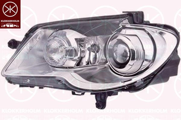 Headlight, without control unit for Xenon, with dynamic bending light, Bi-Xenon, with motor for headlamp levelling, AL, Left, Illuminance [lx]: 25, 1T1 941 753A (VW)