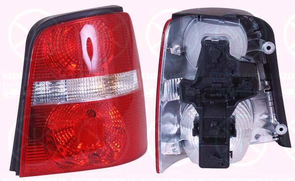 Tail Light Assembly, with bulb holder, white/red, Right, 1T0 945 096C (VW), 1T0 945 096F (VW), 1T0 945 096G (VW)