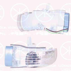 Direction Indicator, Exterior Mirror, Left, white, 1T0 949 101A (VW), 1T0 949 101B (VW), 1T0 949 101D (VW)