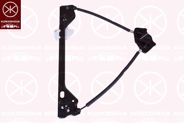 Window Regulator, Manual, Left Rear, 1T0 839 461 (VW), 1T0 839 461 G (VW), 1T0 839 461 L (VW), 1T0 839 461 N (VW), 1T0839461 (VW), 1T0839461G (VW)