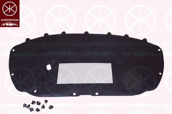 Engine Compartment Noise Insulation, Centre Section, Fitting Position: Bonnet, 6R0 863 831 B (VW), 6R0 863 831 C (VW)