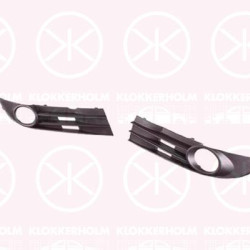 Ventilation Grilles, bumper, Right Front, with hole(s) for fog lights, 1T0 853 666K 9B9 (VW)