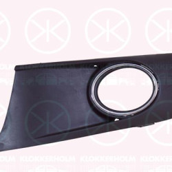 Ventilation Grilles, bumper, Left Front, with hole(s) for fog lights, chrome/black, 1T0 853 665 P (VW)