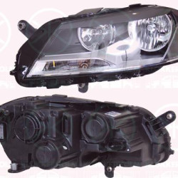 Headlight, Right, Illuminance [lx]: 20, H7/H7, with motor for headlamp levelling, Valeo, 3AB 941 006 (VW)