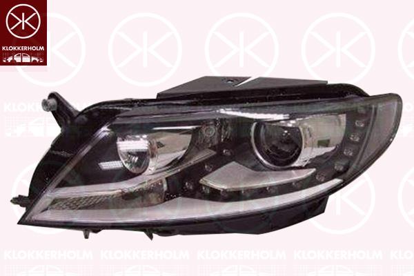 Headlight, Left, Bi-Xenon, with dynamic bending light, without control unit for Xenon, with motor for headlamp levelling, D3S/H7, AL, 3C8 941 039A (VW), 3C8 941 039D (VW), 3C8 941 039G (VW)