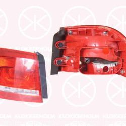 Tail Light Assembly, without bulb holder, Left, Outer section, 3AF 945 095A (VW), 3AF 945 095E (VW), 3AF945095C (VW)