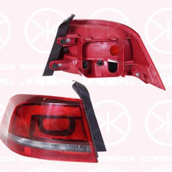 Tail Light Assembly, Right, Outer section, Indicator Colour: Smoke Grey, without bulb holder, 3AE 945 096D (VW), 3AE945096D (VW)