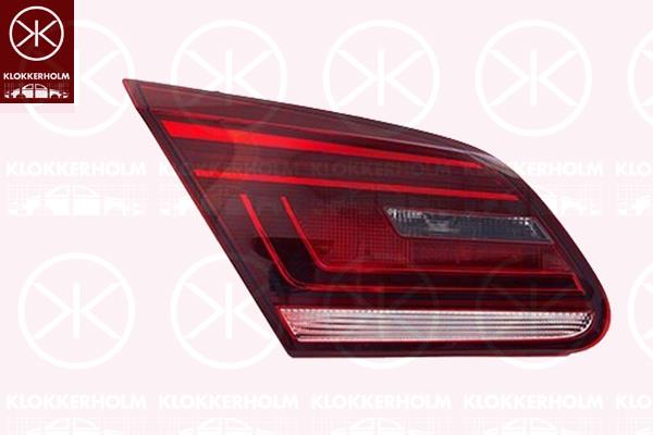 Tail Light Assembly, Right, Inner Section, LED, with bulb holder, AL, 3C8945308P (VW), 3C8945308Q (VW), 3C8945308S (VW), 3C8945308T (VW)