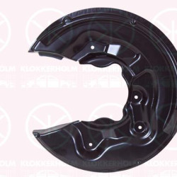 Splash Guard, brake disc, 4WD, Rear Axle Left, for brake disc diameter [mm]: 282, Diameter 1/Diameter 2 [mm]: 360/105, Aluminium, 5N0 615 611D (VW), 5N0 615 611D (AUDI), 5N0615611A (VW), 5N0615611D (VW), 5N0615611D (SKODA), 5N0615611D (SEAT)