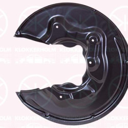 Splash Guard, brake disc, Rear Axle Left, for brake disc diameter [mm]: 310, Diameter 1/Diameter 2 [mm]: 380/105, Aluminium, 5N0 615 611B (VW), 5N0 615 611E (VW), 5N0 615 611E (AUDI), 5N0615611E (SKODA), 5N0615611E (SEAT)