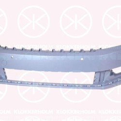 Bumper, Front, with hole(s) for parking distance control, with hole(s) for washer nozzle, Number of bores: 6, w/primer, not for trim level: R-LINE, 3AA 807 217D GRU (VW), 3AA 807 217H GRU (VW)