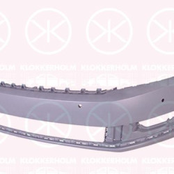 Bumper, Front, with hole(s) for parking distance control, Number of bores: 4, w/primer, not for trim level: R-LINE, 3AA 807 221 GRU (VW)