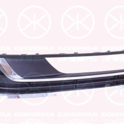 Ventilation Grilles, bumper, Left Front, black, with trim strip, chrome, Trim Level: Comfortline, not for trim level: R-LINE, 3AA 854 661A 9B9 (VW)