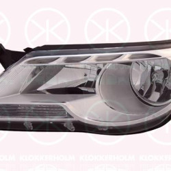 Headlight, H7/H7, with motor for headlamp levelling, Left, Illuminance [lx]: 17.5, 5N1 941 031AB (VW), 5N1 941 031P (VW), 5N1941031R (VW)