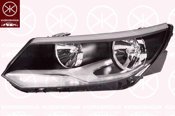 Headlight, H15, H7, with motor for headlamp levelling, Hella, Right, Illuminance [lx]: 17.5, 5N1 941 006 (VW), 5N1941006B (VW), 5N1941006C (VW)