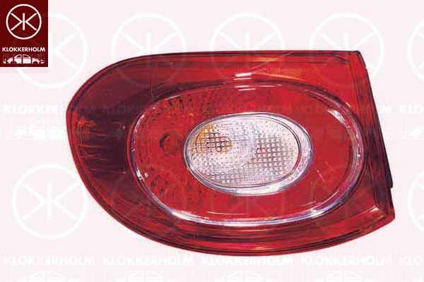 Tail Light Assembly, without bulb holder, Left, Outer section, 5N0 945 095D (VW), 5N0 945 095H (VW), 5N0945095F (VW), 5N0945111D (VW)