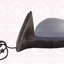 Exterior Mirror, Right, Number of pins: 6, for electric mirror adjustment, with indicator, Heatable, Convex, w/primer, 5N1 857 508Q 9B9 (VW)