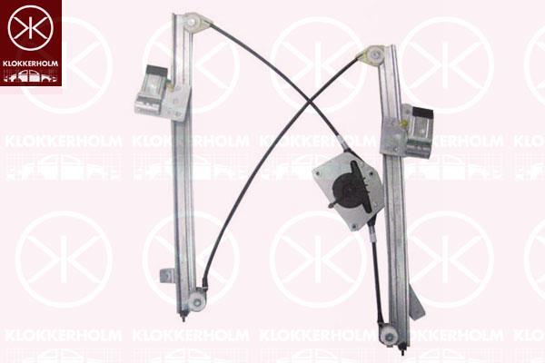 Window Regulator, without electric motor, Electric, Right Front, 5N0 837 462 (VW)