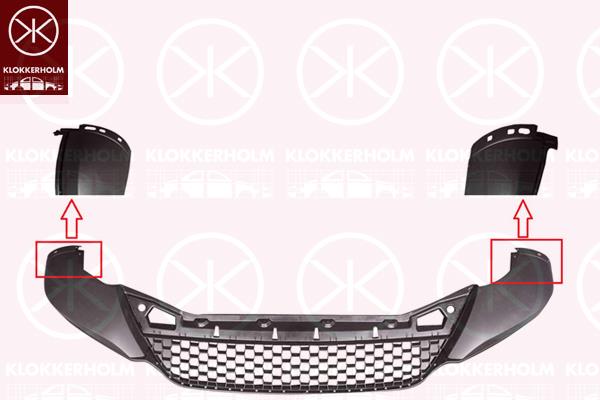 Spoiler, Front, with holes for trim/protective strip, 5N0 805 903 AE 9B9 (VW)