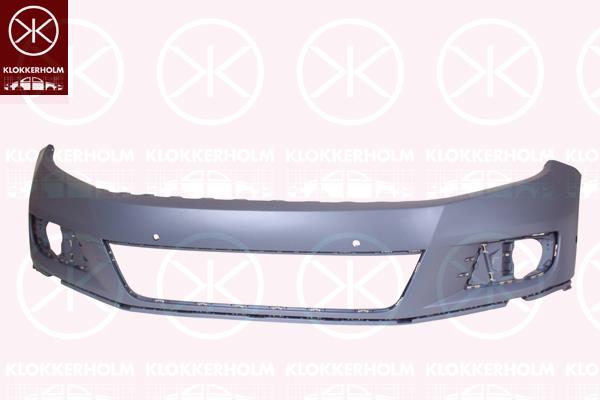 Bumper, w/primer, Standard, Front, with hole(s) for parking distance control, 5N0 807 217EQ GRU (VW)