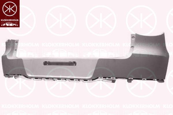 Bumper, w/primer, Rear, Upper section, 5N0 807 421 GRU (VW)