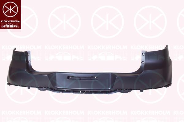 Bumper, w/primer, Standard, Rear, for vehicles without trailer hitch, 5N0 807 421 G GRU (VW), 5N0 807 421 J GRU (VW), 5N0 807 421 K GRU (VW)