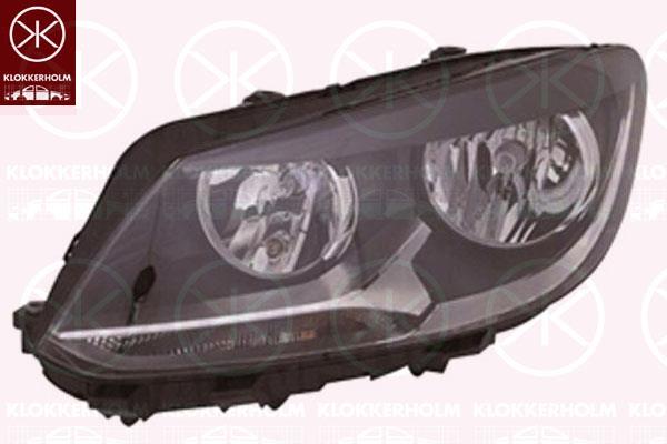 Headlight, Left, Illuminance [lx]: 17.5, H7, H15, with motor for headlamp levelling, AL, 1T1 941 005D (VW), 1T1 941 005G (VW), 1T1 941 005H (VW), 1T1941005F (VW)