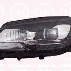 Headlight, Right, Bi-Xenon, for vehicles without adaptive high beam regulation, with motor for headlamp levelling, with cornering light, D3S/H7, H15, AL, 1T1 941 754C (VW), 1T1 941 754E (VW), 1T1 941 754H (VW)