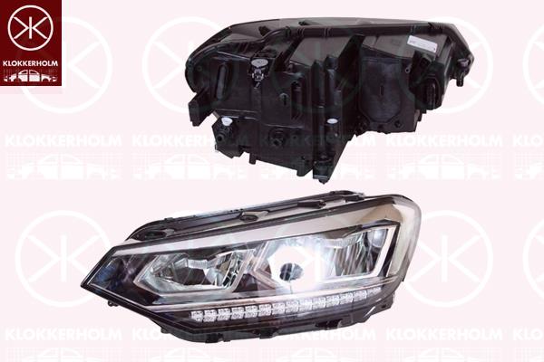 Headlight, Right, Illuminance [lx]: 20, LED, without LED control unit for daytime running-/position ligh, AL, 5TB 941 774A (VW), 5TB941774B (VW), 5TB941774D (VW)