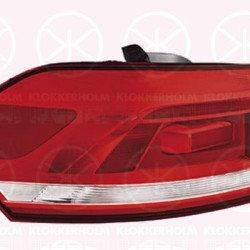 Tail Light Assembly, Left, Outer section, with bulb holder, Valeo, 5TA945095 (VW), 5TA945095A (VW), 5TA945095D (VW)