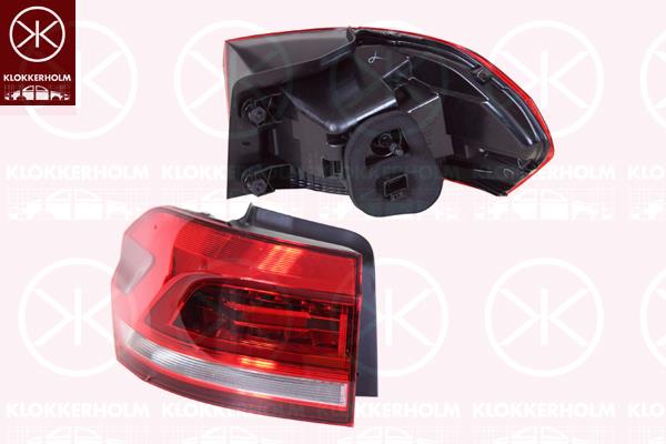 Tail Light Assembly, Left, Outer section, LED, Valeo, 5TA945207 (VW), 5TA945207A (VW)