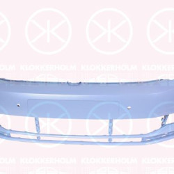 Bumper, w/primer, Front, with hole(s) for parking distance control, with hole(s) for washer nozzle, Number of bores: 6, 5TA 807 217E GRU (VW)