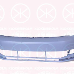 Bumper, w/primer, Front, with hole(s) for washer nozzle, Trim Level: FACELIFT, 5TA 807 217 AJ GRU (VW)