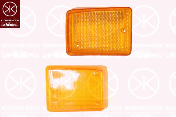 Lens, direction indicator, Right Front, yellow, 211 953 142T (VW)